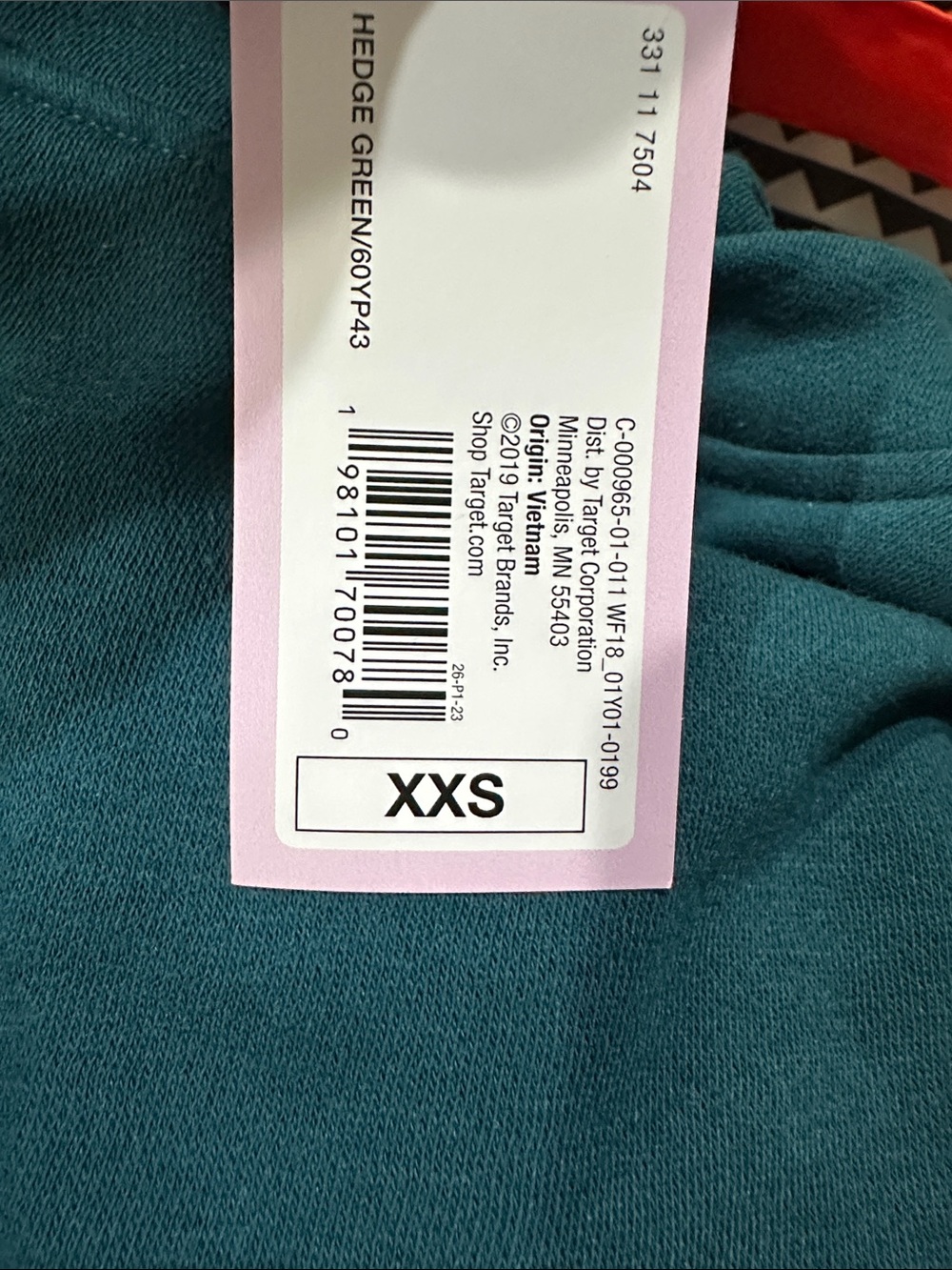 wild fable Teal Green Hooded Cropped Sweatshirt - Picture 2 of 3